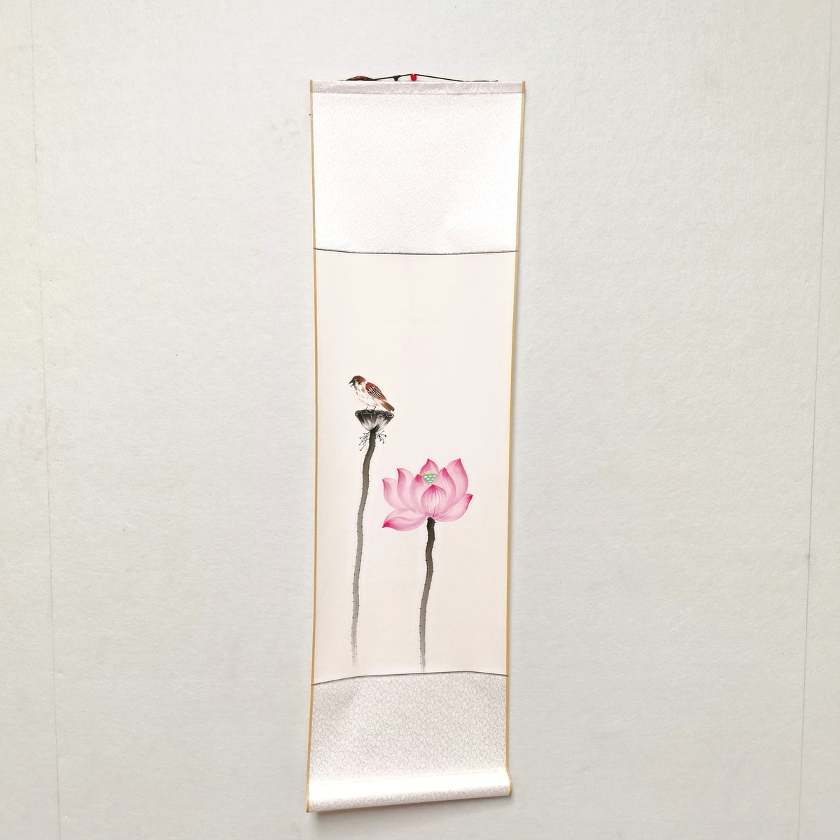 Chinese painting-Lotus and Bird Small scroll