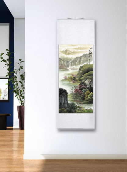 Chinese painting-decoration pictures of golden pheasant and four gentlemen plants