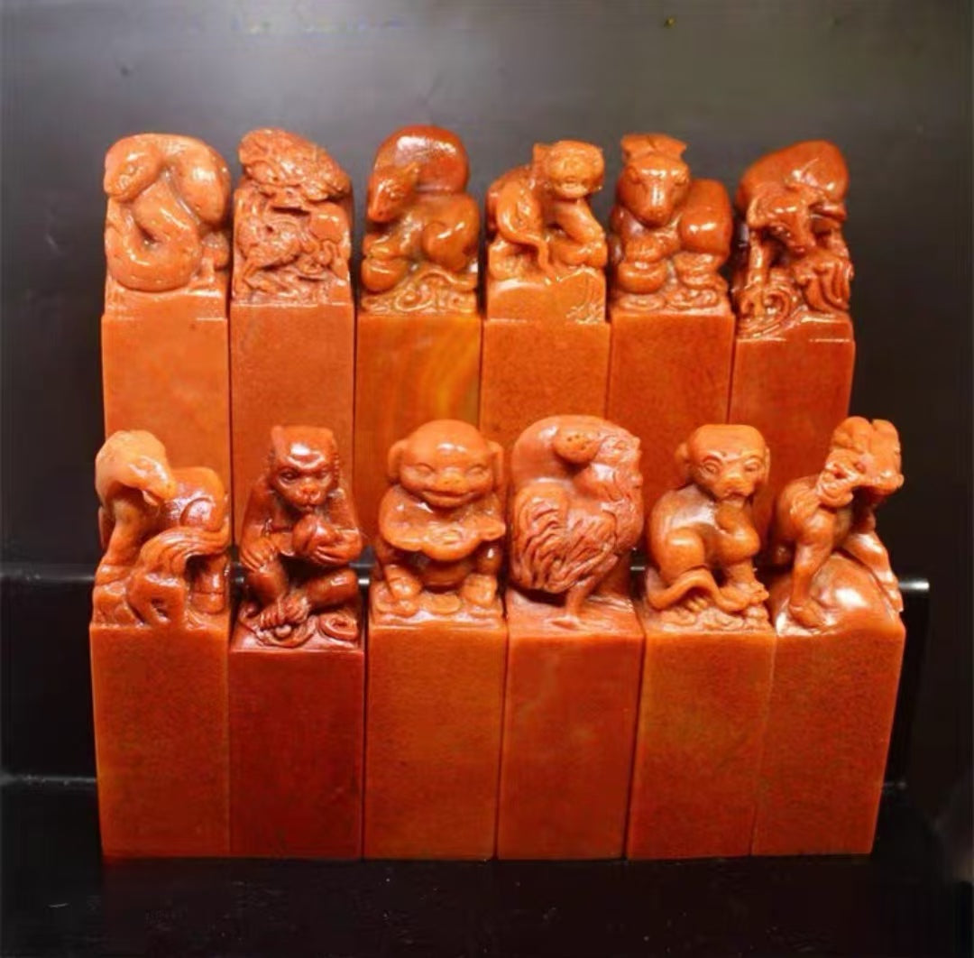 Chinese Stamps/Seals Cutting-12 Zodiac. Customized Seal stamps