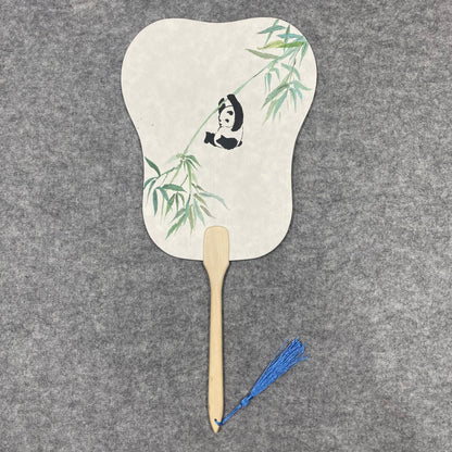 Chinese painting-fans. One side has Chinese painting, the other side can be customized by yourself