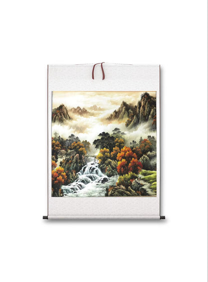 Chinese painting-decoration pictures of golden pheasant and four gentlemen plants