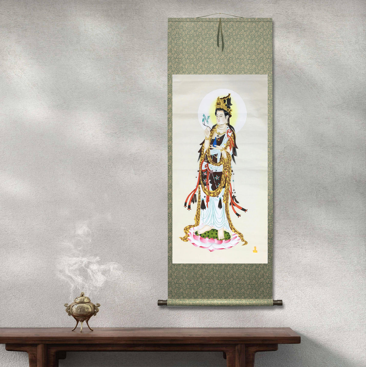Chinese Painting-  Guanyin,Buddha.  Buddhism decoration