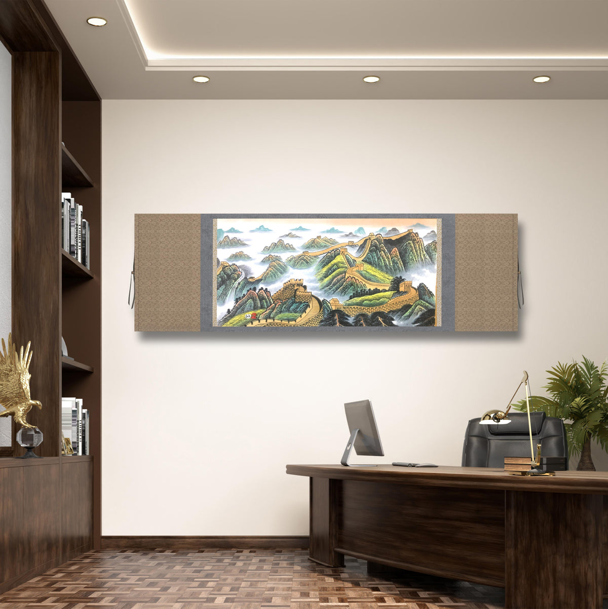 Chinese painting-landscape livingroom/ officeroom decoration The Great wall