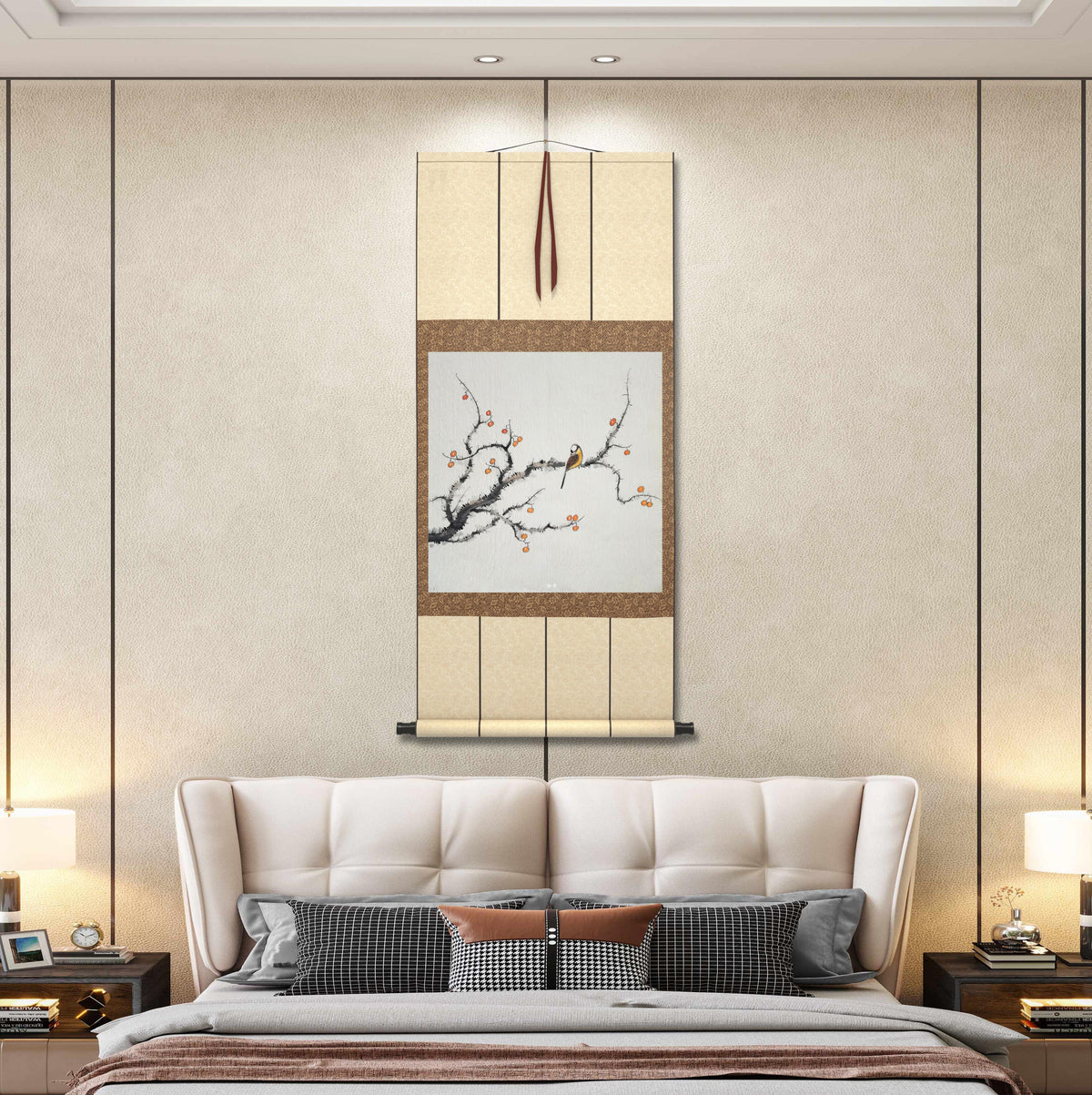 Chinese painting-Plants. Plum blossom and birds. Study decoration.