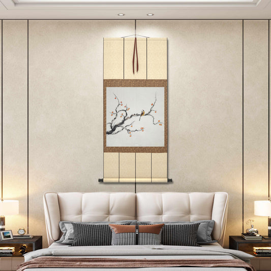 Chinese painting-Plants. Plum blossom and birds. Study decoration.