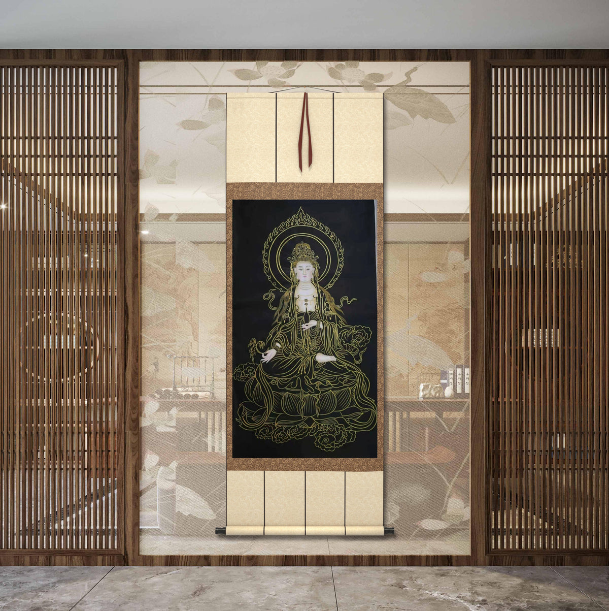 Chinese Painting-  Guanyin,Buddha.  Buddhism decoration
