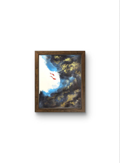 Chinese Painting Table Decoration in the Frame