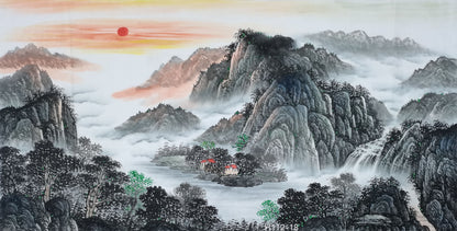 Chinese painting-landscape livingroom/ officeroom decoration