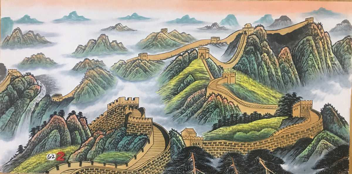 Chinese painting-landscape livingroom/ officeroom decoration The Great wall