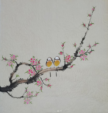 Chinese painting-Plants. Plum blossom and birds. Study decoration.