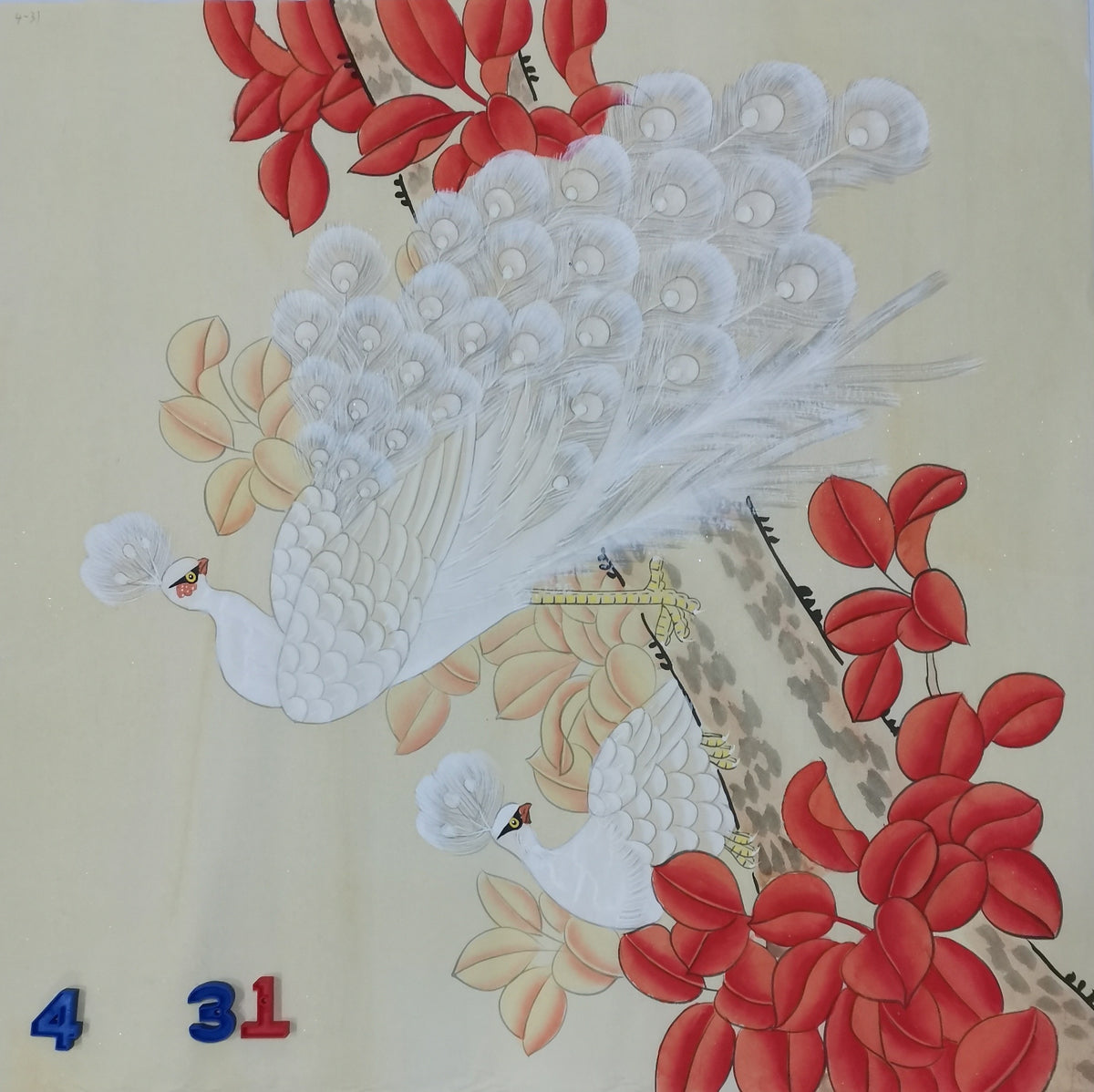 Chinese painting-Chinese birds.  Birds and flowers. Living room or study decoration